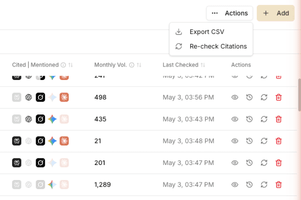 Query list view